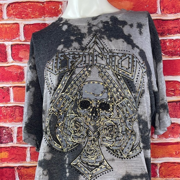Affliction Tops - Affliction Women’s Rhinestone T-Shirt